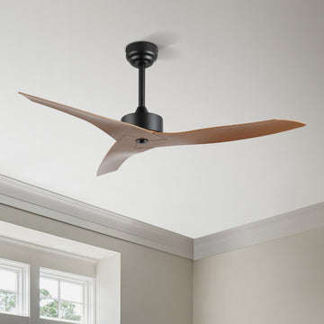 Aldrin 50" Modern Minimalist Iron/Plastic Mobile-App/Remote-Controlled 6-Speed Razor Ceiling Fan